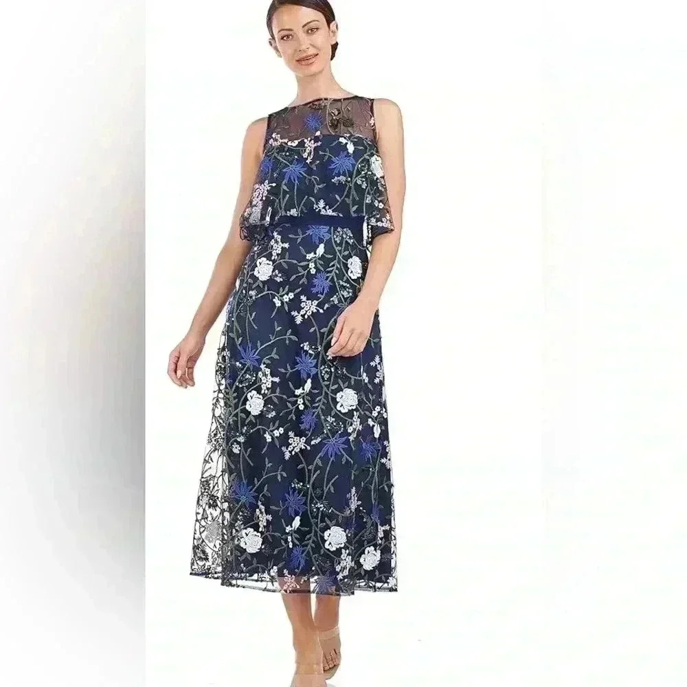 S Collections Women's Amira Popover Tea Length Dress